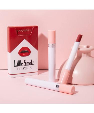 4Pcs Matte Nude Lipstick Set - Lightweight Mini Velvety Lip Gloss & Cigarette Case - Perfect Festival Gift for Women - Long-Lasting Lip Tint for Daily Makeup - Buy Online on GoSupps.com