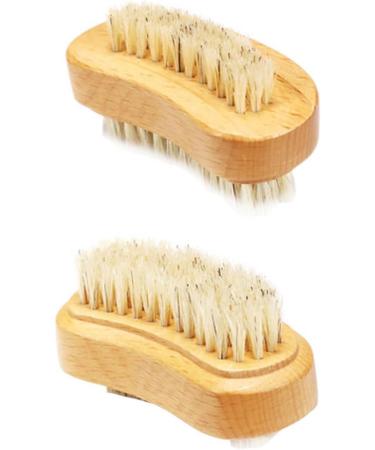 Wooden Nail Brushes Cleaning Bristle Nail Brushes Manicure Pedicure Nail Scrubber Double-sided for Fingernail Toenail nail brush - Buy Online on GoSupps.com