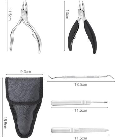 Manicure Kit Black Personal Care Pedicure Set Portable Nail Clippers Thick Nails Home Use 3 Pieces for Men Seniors Nail Clippers Kit (Size : B) - Buy Online on GoSupps.com