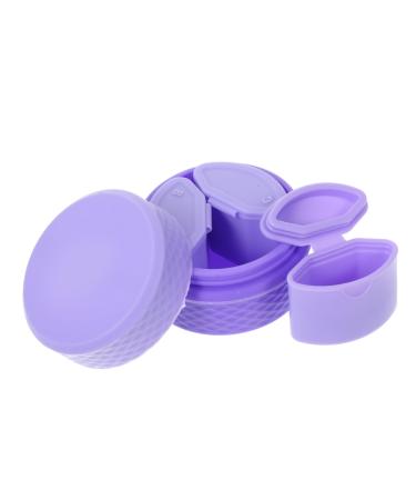 Beaupretty Travel Sets Cream leakproof cosmetic jar silicone cosmetic container airless pump jar leakproof travel containers travel cream jar purple make up Miss Silica gel Storage Box