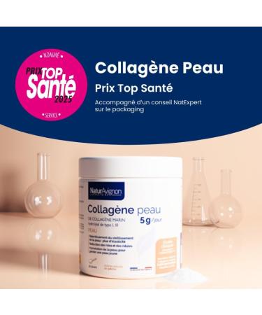 NaturAvignon Laboratory Hydrolyzed Marine Collagen Type 1&3 | Skin Beauty Wrinkles Hydration | Collagen and Hyaluronic Acid | Marine Collagen Powder 5g Per Serving | Made in France 210g - Buy Online on GoSupps.com