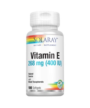 Solaray Vitamin E 268 mg (400 IU) 100 Softgels
