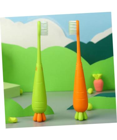 Buy Healvian 18 STK Carrot Soft Toothbrushes for Kids | Travel-Friendly Children's Toothbrushes - Buy Online on GoSupps.com