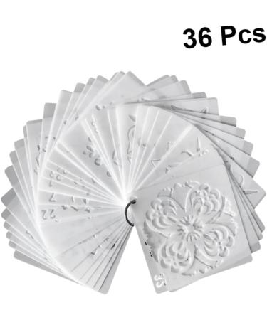 NUOBESTY 108 pcs Painting Square Plastic Kit Circle Fashion White Accessories Spraying Mixed Template Whitex3pcs 9X9cmx3pcs - Buy Online on GoSupps.com