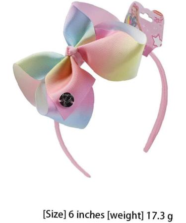 Rainbow Printed Hair Bow Hairband for Girls Boutique Handmade Headbands Kids Unicorn Ribbon Hair Accessories - Buy Online on GoSupps.com