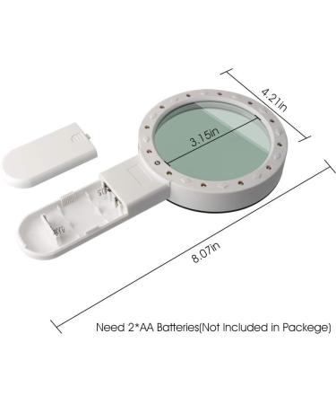 30X Handheld with Light 13 LED Illuminated Lighted High Clarity Magnifier for Reading Low Vision Books Pages Magazine Newspapers Maps Jewelry Better Life - Buy Online on GoSupps.com