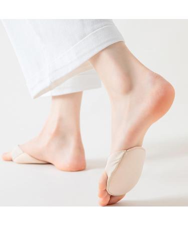 Buy Half Socks Metatarsal Foot Pads for Women - 3 Pairs Sandals High Heels Separate Toe Socks (Beige Black Gray) - Pain Relief & Comfort - Buy Online on GoSupps.com