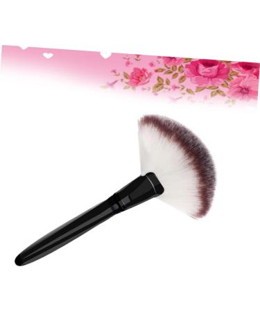 minkissy black makeup Cosmetics Large Powder Foundation Brush Wood Handle Brush blush brush big fan wooden handle brush sector Bamboo - Buy Online on GoSupps.com