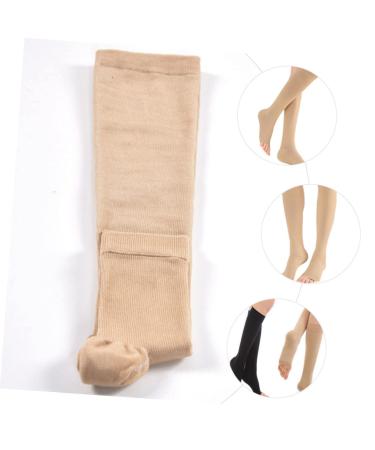 Buy Women's Open Toe Compression Socks | Calf Sleeve Stockings for Travel & Comfort - Buy Online on GoSupps.com