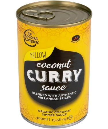 The Coconut Company Organic Yellow Coconut Curry Sauce Perfect for pouring over vegetables noodles or your favourite dish Sweeter Note and Slightly Spicy 400ml (Pack of 6) - Buy Online on GoSupps.com