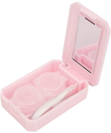 Contact Lens Storage Box with Mirror & Tweezers - Pink | Ideal for Home & Gifts - International Shipping Available - Buy Online on GoSupps.com