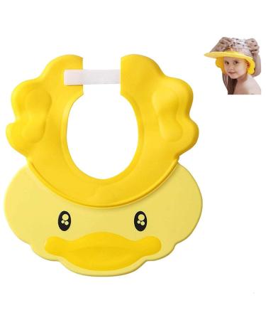 Baby Shower Cap for Kids Bath Visor Adjustable Toddler Shower Cap Multi-Purpose Bathing Cap for Protect Infants Toddler Eyes Ears (Yellow