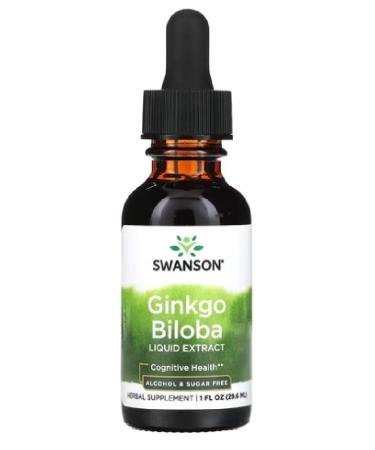 Swanson - Ginkgo Biloba - Ginkgo Biloba Liquid Extract | Natural Support for Mental Clarity & Healthy Blood Circulation - 30ml