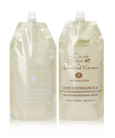 Rebonding Set Premium Series Coocoa Butter Silky Smooth Hair & Nourishes Damage Hair 2*16.9fl oz Beige