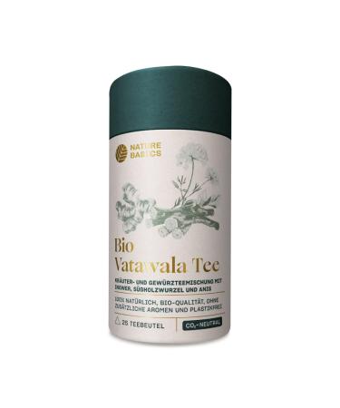 Bio VataWala tea - 25 tea bags/with ginger licorice root and anise/high -quality Ayurveda herbal tea/Ayurvedic certified & sustainable in cardboard box