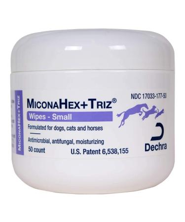 Dechra MiconaHex + Triz Wipes For Dogs, Cats & Horses (50ct)