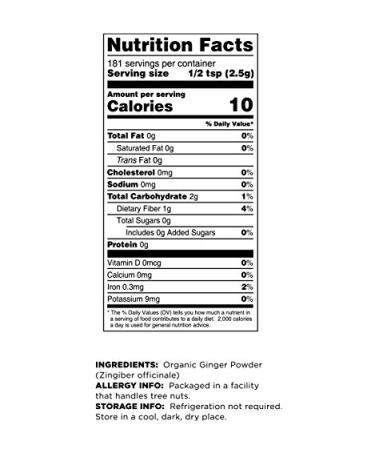 Terrasoul Superfoods Organic Ginger Powder 1 lb - Lab-Tested, Raw & Potent Spicy Flavor | Shop Now - Buy Online on GoSupps.com