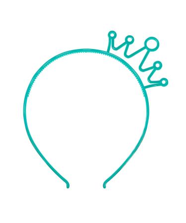 amangul Fashion Adult Kids Glowing Crown Shape Hair Hoop Luminous Hairband Stage Performances Halloween Women Styling Headband(Lake Green)