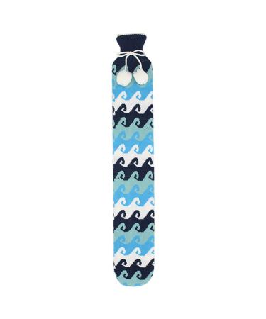 Heat bottles long stripes warm handbag shoulder neck waist plush heating compress heat bottle rinse large capacity hot water bottle warmth (color: b) (j 1)