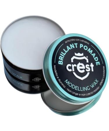 Italian Crest Brilliant Pomade 100 ml In Glass Jars with Aluminum Lid. - Buy Online on GoSupps.com
