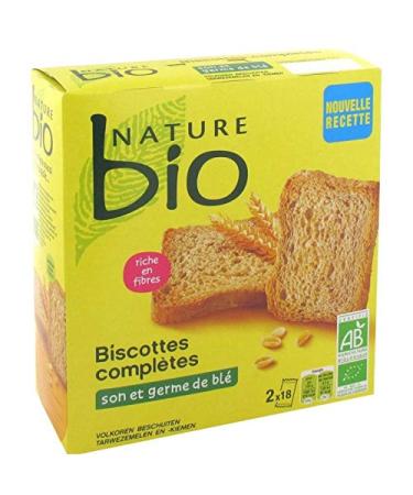 Nature Bio Wheat and Bran Rusks 36 Slices 300 g Pack of 4