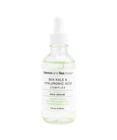 VITAMINS AND SEA BEAUTY Hyaluronic Acid Face Serum Skin Calming Rejuvenating Sea Kale - 2 Fl Oz Sea Kale + Hyaluronic Acid