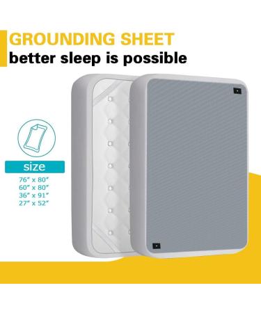 Grounding Mat for Earthing Gray Grounding Sheet for Better Sleep and Relaxing of Body Grounding Mat with Silver for Bed (27" 52") 27" * 52" - Buy Online on GoSupps.com