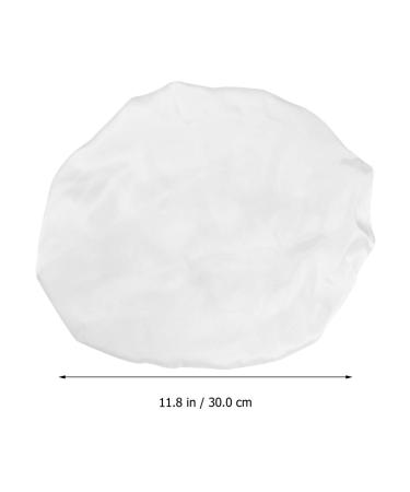 LEORX Satin Sleep Cap with Lace Detail - Soft Silk Night Bonnet for Women (White) - Buy Online on GoSupps.com