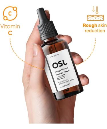 OSL Omega Skin Lab OSL Pigment-C Serum 30ML: Friendly Face Serum with Brightening Serum for Blemish Lightening Enriched with 8% Ascorbic Asid 2% Alpha Arbutine and 2% Niacinamide - Buy Online on GoSupps.com