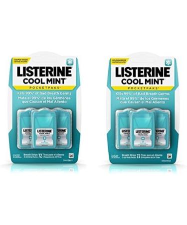 Listerine Pocketpaks Cool Mint 72 Count (Pack of 2) 24 count (Pack of 6) - Buy Online on GoSupps.com