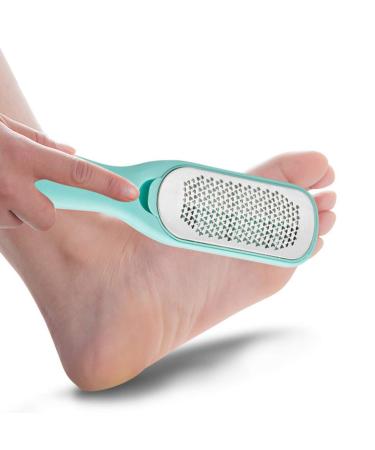 Minkissy Double-Sided Metal Scraps Pedicure Raspel Callus Remover - Stainless Steel & Sky Blue Design for Wet & Dry Use | Premium Foot Care - Buy Online on GoSupps.com