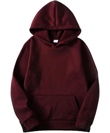 Winter Fleece Sweatsuit for Men - Wine, X-Large | Hoodie & Joggers Set for Workout | Comfy Tracksuit Sweatshirt & Sweatpants Outfit - Buy Online on GoSupps.com