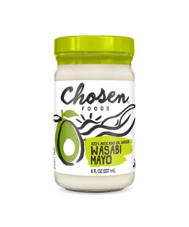 Chosen Foods Wasabi Mayonnaise, 100% Avocado Oil-Based, Gluten & Dairy Free, Low-Carb, Paleo Diet Friendly, Mayo for Sandwiches, Sushi, Dressings and Sauces (8 fl oz)