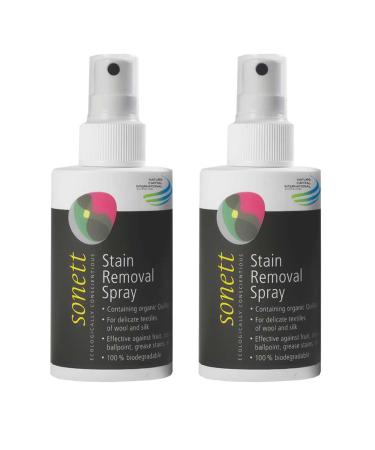 Sonett Organic Stain Removal Spray Pack of 2 - Effective Stain Remover For Clothes Against Fruit Pen Grease Stains- Natural Instant Spot Remover For All Fabric Types- Vegan Clothes Stain Remover