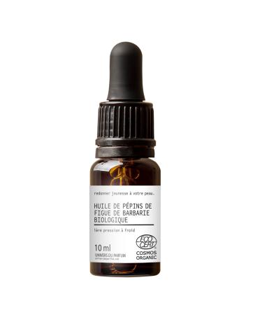 G n rique Organic Prickly Pear Seed Oil 10ml - Glass Bottle - 100% Pure Natural Cold Pressed - Cosmos Organic - Dermatologically tested - Anti-Wrinkle Oil.