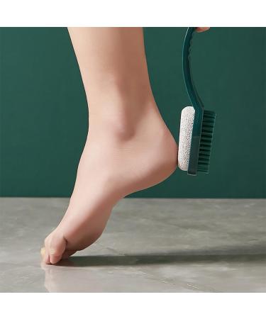 ZONADAH 2-in-1 Foot Brushes Pumice Foot Pumice Stone Brush with Handle Dead Skin Callus Remover Deeply Cleanse Your Feet Foot Care Smooth Skin Foot Scrubber - Buy Online on GoSupps.com