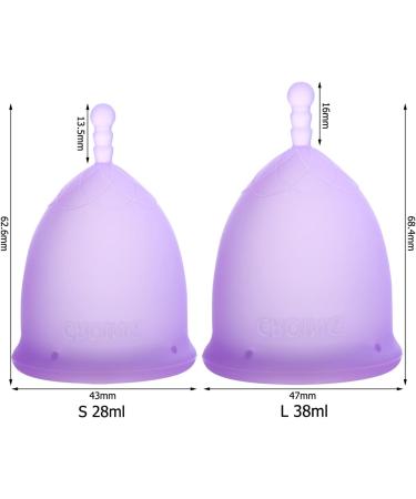 CROING Men's Menstruationstasse - 2 Pieces Purple Menstrual Cup for Comfortable Period Care - Buy Online on GoSupps.com