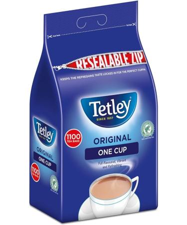 Tetley Original One Cup Tea Bags | Rich Full-Bodied Black Tea Refreshing and Delicious | Easy to Brew | Full-Flavoured Vibrant & Refreshing (1 Bag x 1100s)