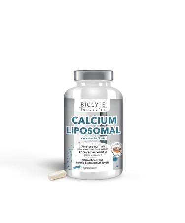 BIOCYTE Calcium Liposomal - Dietary Supplement Bone Calcemia Protection of Micro-Encapsulated Active Ingredients - Calcium Vitamin D3 Vitamin K2 -MK7-60 Capsules - 20 Day Program