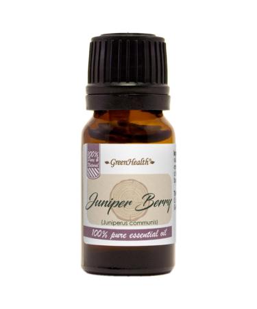 Juniper Berry 1/3 fl oz (10 ml) Glass Bottle 100% Pure Essential Oil GreenHealth
