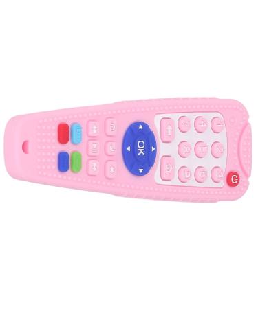 High Simulation Silicone Remote Control Baby Teether Toy in Pink - Bright Colors, Improves Coordination and Reduces Discomfort - Buy Online on GoSupps.com