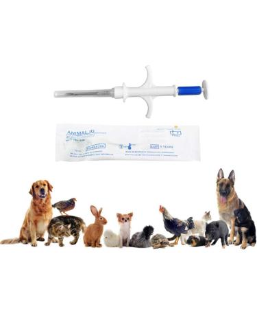 Backagin 10 Pack 1.4mm Microchips Dogs ID Microchip FDX-B ISO 11784/11785 Pet Cats Microchips Implant Kit with Syringe for Veterinary Management 1.4mm blue