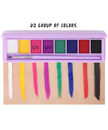 Yeweian 8 Colors Water Activated Eyeliner Palette - Hydra Graphic Neon Face Paint Set - Buy Online on GoSupps.com