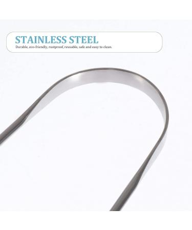 Healifty Stainless Steel Tongue Scraper Set - Medical Grade Tongue Cleaner with Storage Case for Men, Women, Kids - Reusable and Hygienic (Black) - Buy Online on GoSupps.com