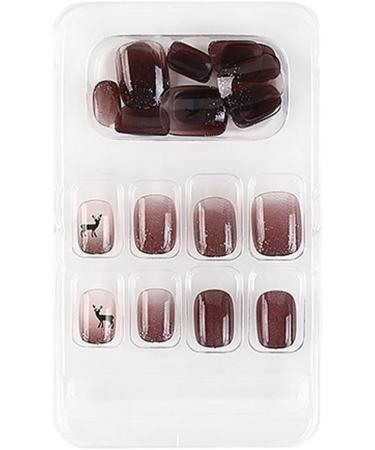 dijiusidy False Nail Fashionable Various Shapes Fingernail Full Coverage Strong Viscosity Adjustable Paster for Manicure Art 6 F741 6 1 count (Pack of 1) - Buy Online on GoSupps.com