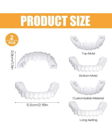 Frenzify Veneers Teeth Set - 2 Pairs Lightening Dentures for Instant Smile Boost | Affordable Tooth Whitening Alternative for Men & Women - Buy Online on GoSupps.com