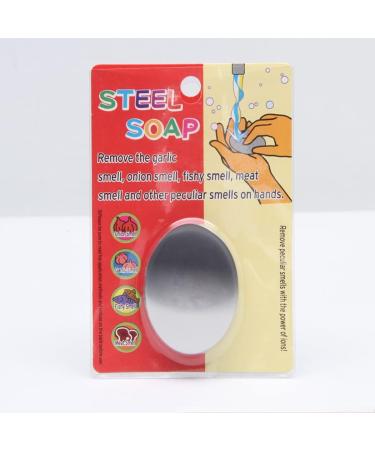 Licogel Stainless Steel Soap Metal Smell Remover Soap Odor Remover Bar for Onion Garlic Home Oval Removing Seafood Kitchen - Buy Online on GoSupps.com