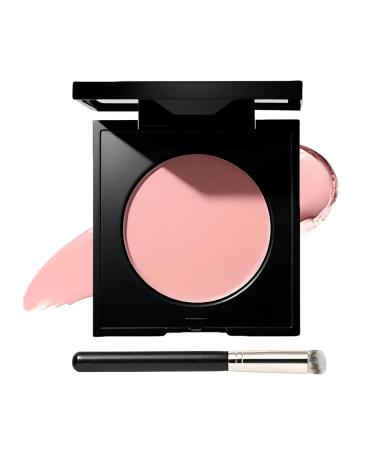 Generisch Under Eye Brightening Concealer Naturally Shimmering Color Matching 60g Pink Brightening Correcting Cream with 1 Brush for Fair and Yellow Skin Tones