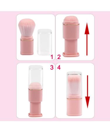 Leenchi 2-Piece Kabuki Brushes Set - Retractable Blush & Foundation Brushes - Buy Online on GoSupps.com
