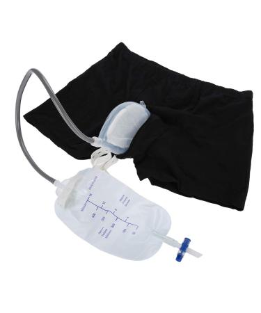 Portable Urinal Collector with Catheter Pee Catheter Holder Incontinence Pants Urinal Pee Holder Proof Leg Bag Male Catheter External Silicone Urine Funnel Reusable Pee Holder Urine Bag